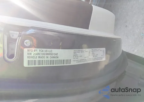 2021 Chrysler Voyager Lxi из США, поврежденный, VIN 2C4RC1DG9MR551342